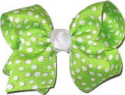 Toddler Apple Green and White Dot Dots